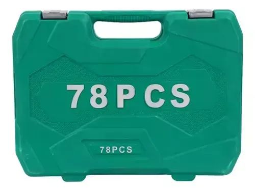 Kit de Ratchet, Copas y Accesorios de 78 Piezas con Maletín