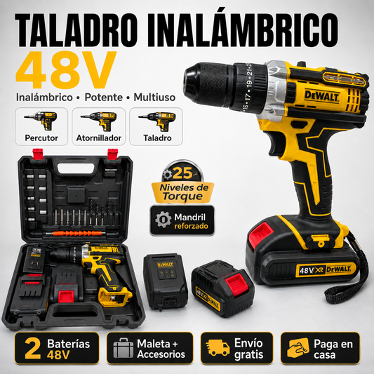Taladro Inalambrico 48 Voltios