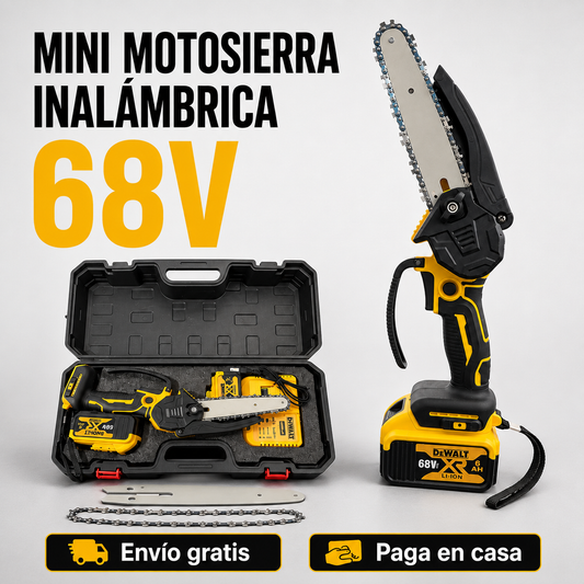Mini Motosierra 68 Voltios Inalambrica