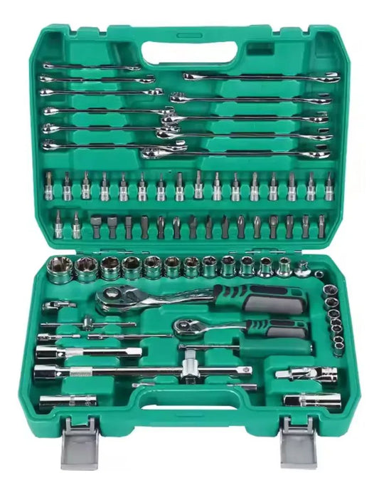 Kit de Ratchet, Copas y Accesorios de 78 Piezas con Maletín